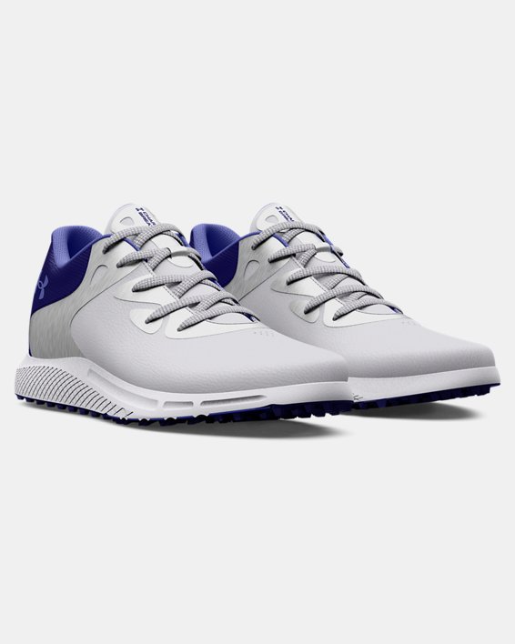 Women's UA Charged Breathe 2 Spikeless Golf Shoes, White, pdpMainDesktop image number 3